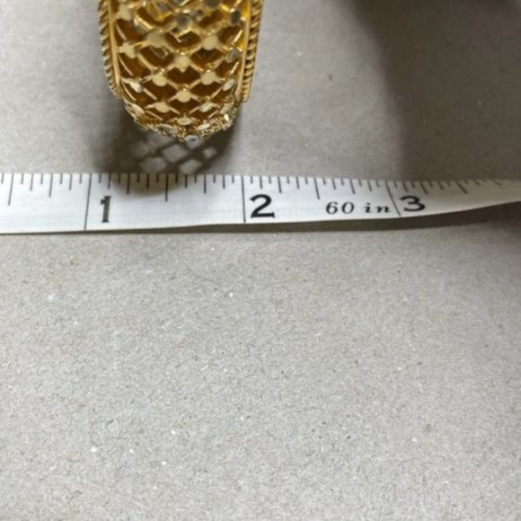 Marcel Boucher Gilded Gold Trellis Bracelet 1950's in Perfect Condition - Picture 10 of 14